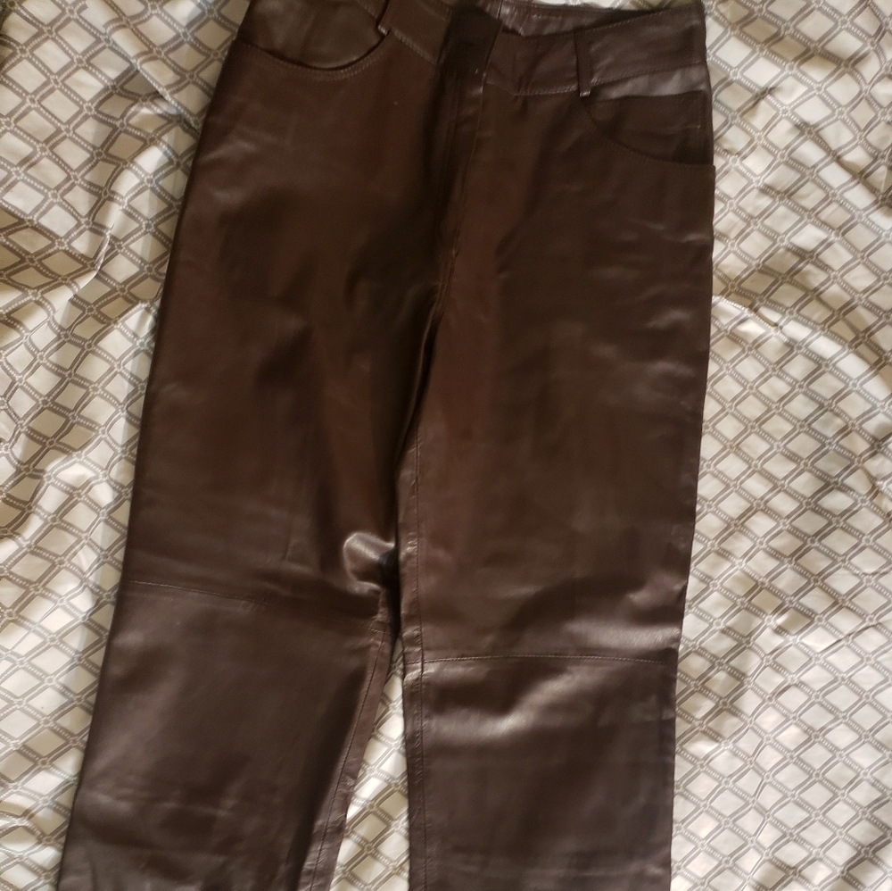 Genuine leather pants
